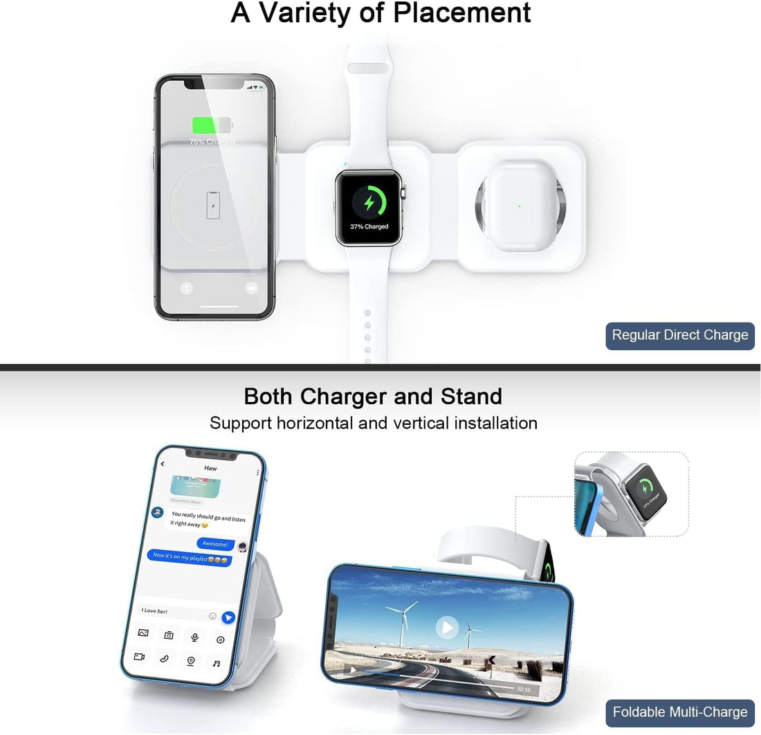 3 - in - 1 Wireless Charging Pad - GADGETGENE