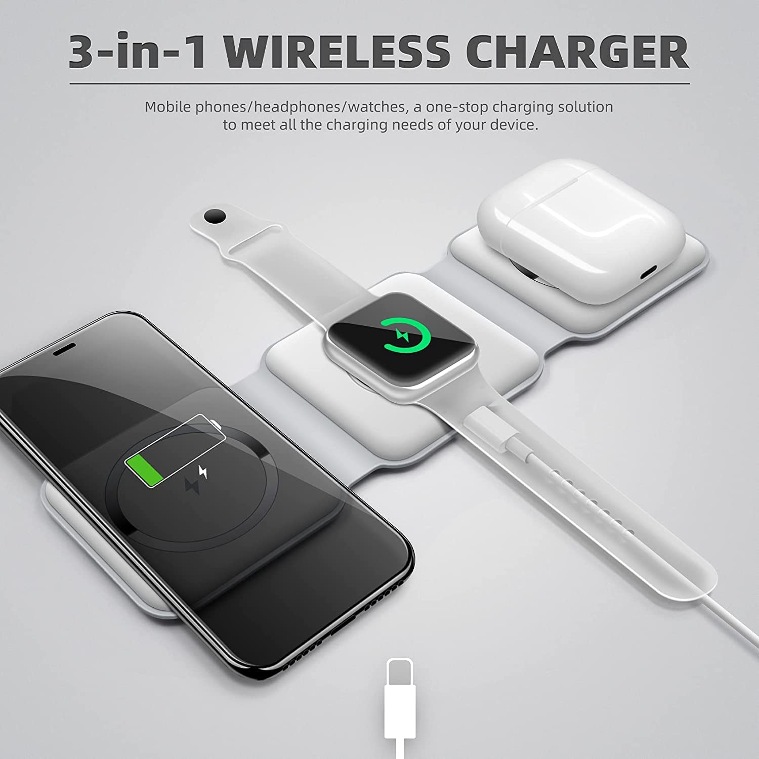 3 - in - 1 Wireless Charging Pad - GADGETGENE