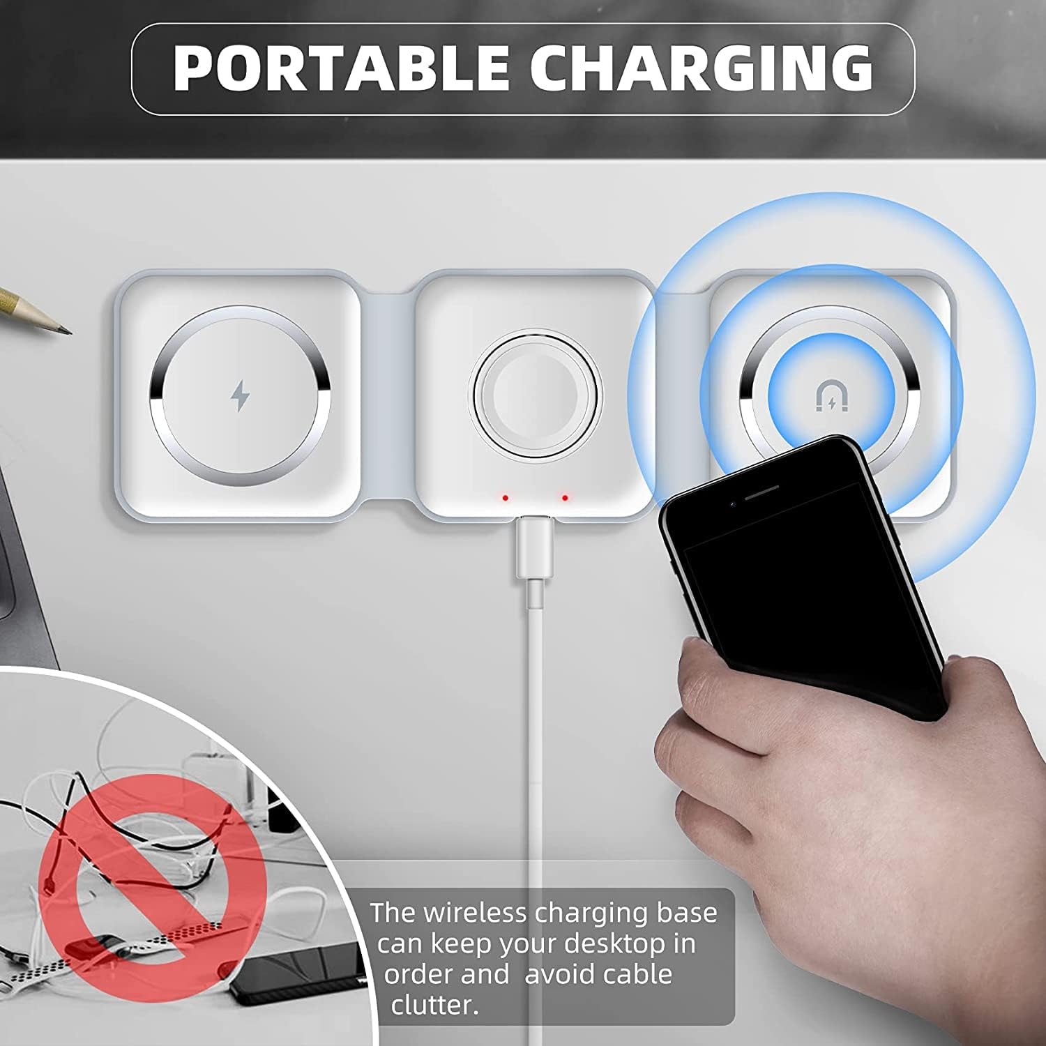 3 - in - 1 Wireless Charging Pad - GADGETGENE