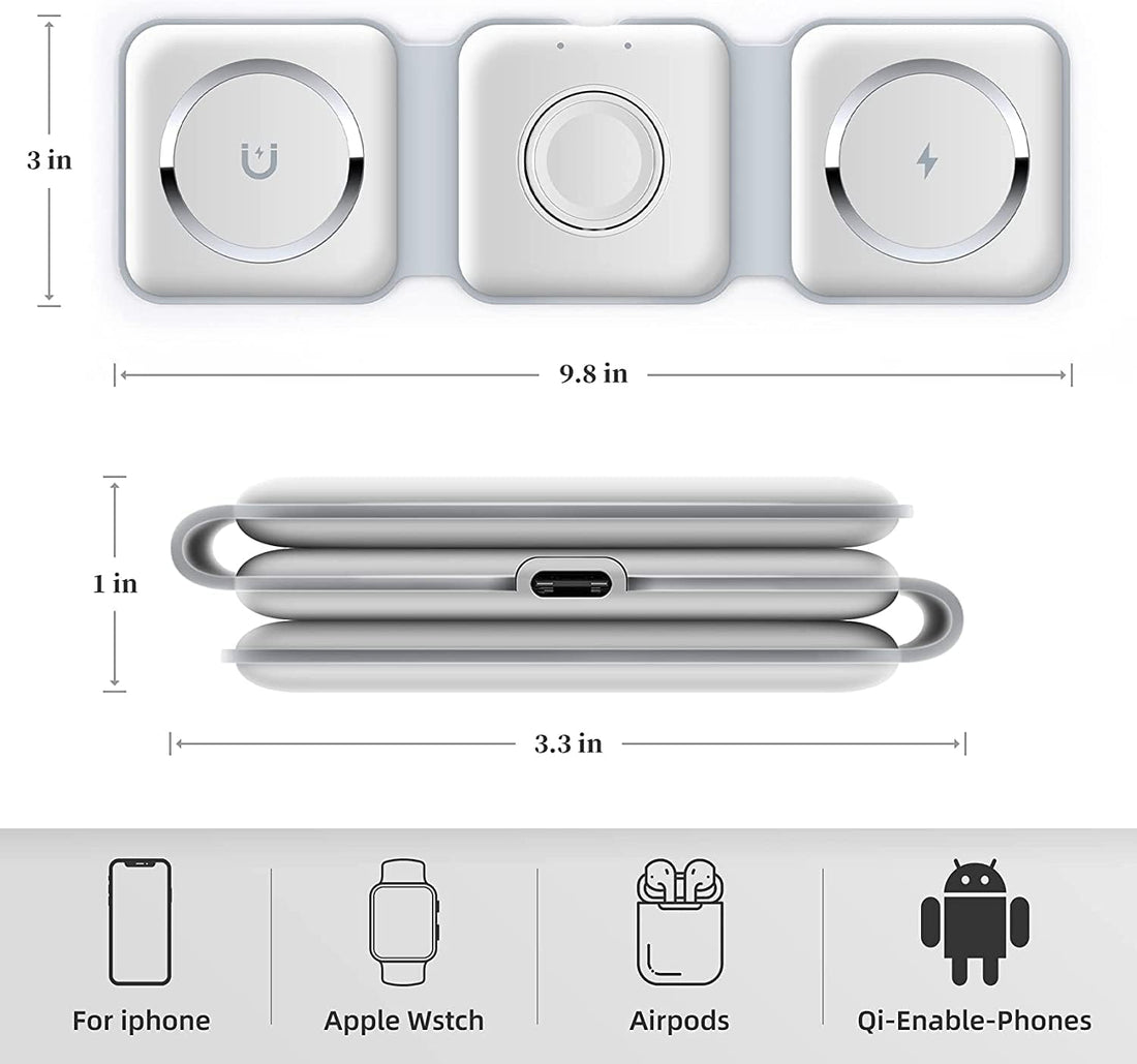 3 - in - 1 Wireless Charging Pad - GADGETGENE