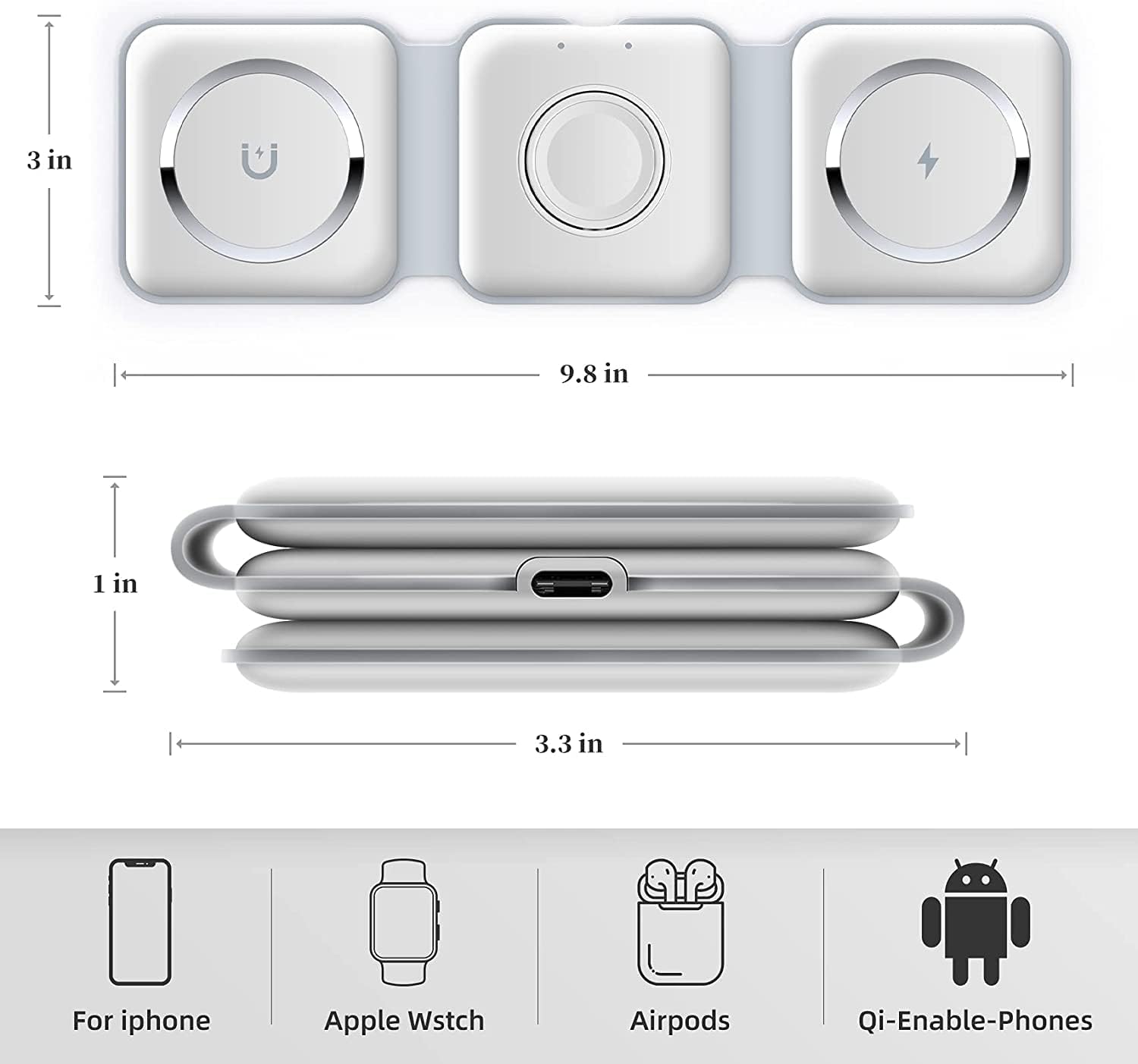 3 - in - 1 Wireless Charging Pad - GADGETGENE