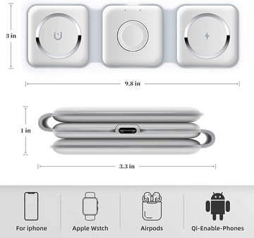 3 - in - 1 Wireless Charging Pad - GADGETGENE