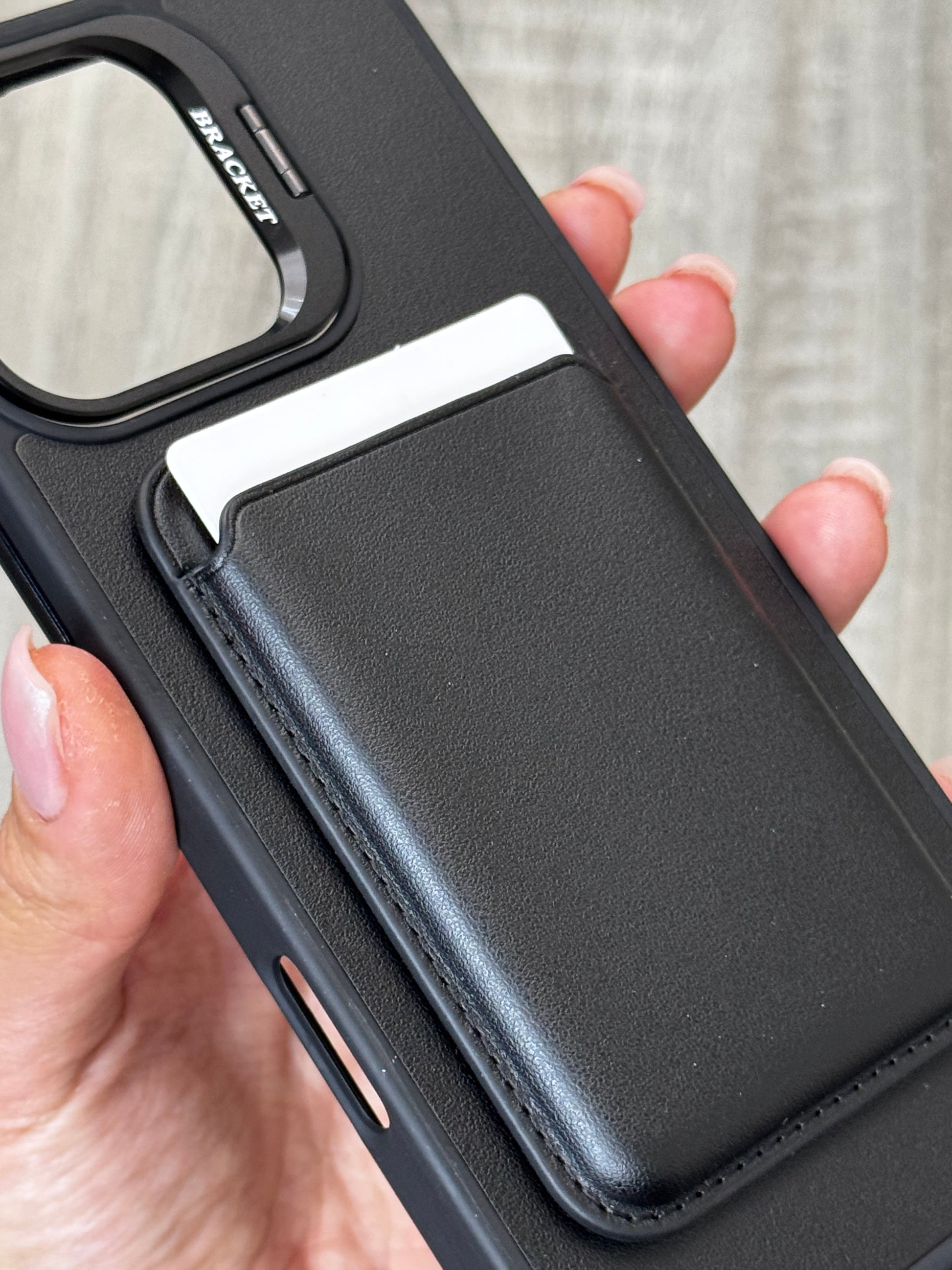 Black Card Holder Phone Case - GADGETGENE