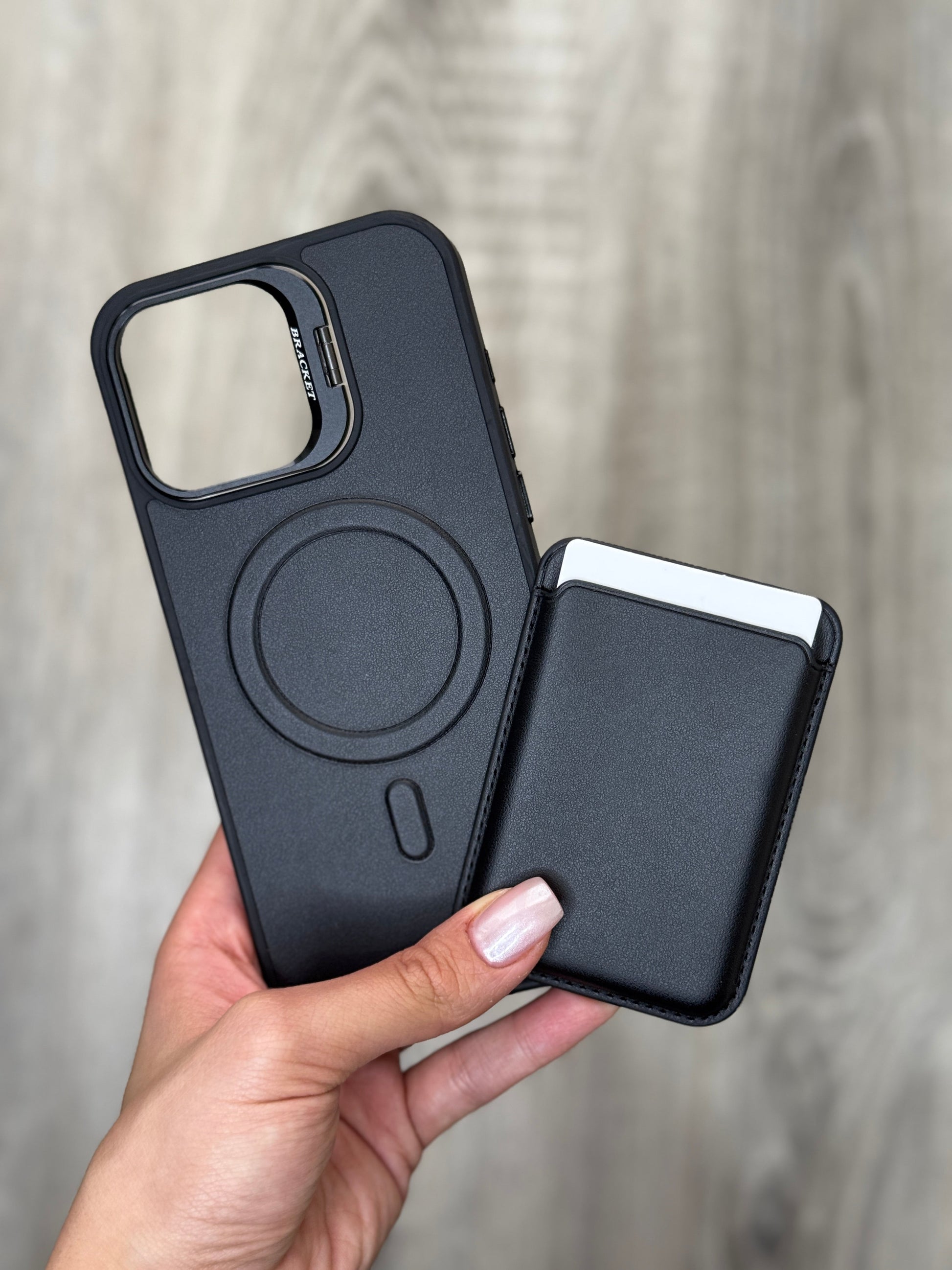 Black Card Holder Phone Case - GADGETGENE