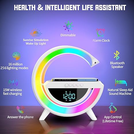 Digital Led Wireless Charger Speaker - GADGETGENE