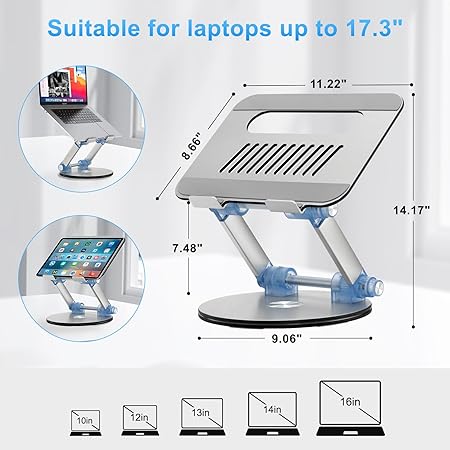 SOUNDANCE Laptop Stand (360° rotating, ergonomic) - GADGETGENE